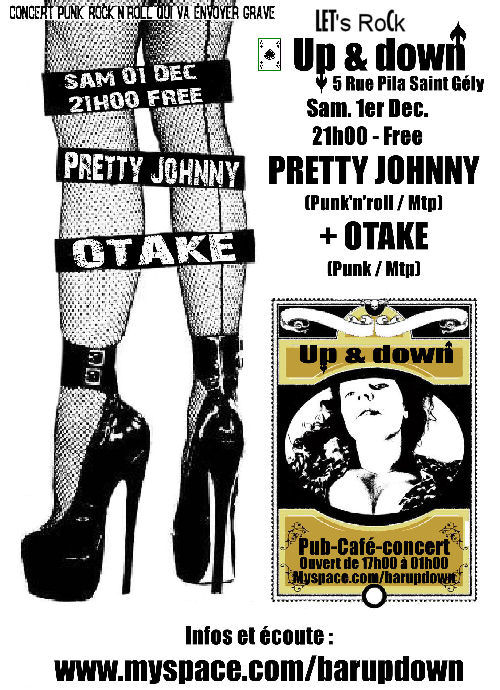 Concert Punk Rock'n'Roll au bar Up & Down le 01 décembre 2007 à Montpellier (34)