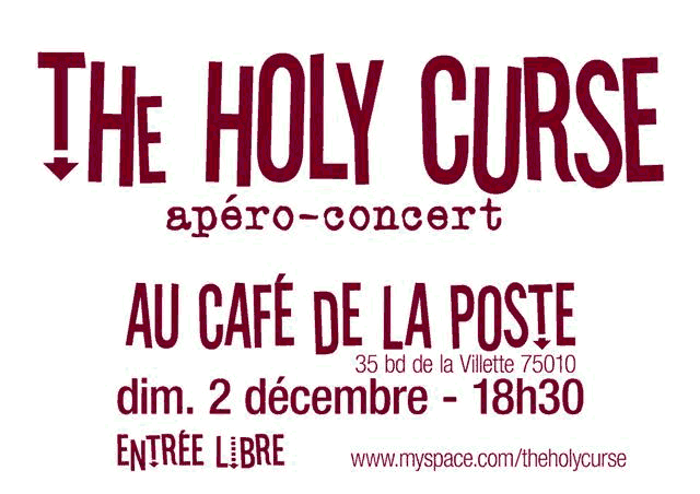 Apéro-Concert Garage Rock au Café de la Poste le 02 décembre 2007 à Paris (75)