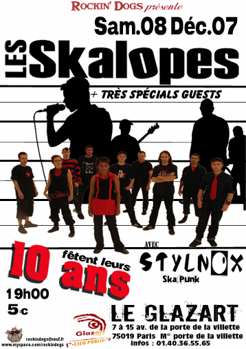 Les Skalopes fêtent leurs 10 ans à Glazart le 08 décembre 2007 à Paris (75)