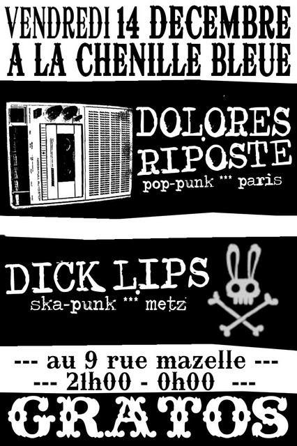 Concert Pop Ska Punk à la Chenille Bleue le 14 décembre 2007 à Metz (57)