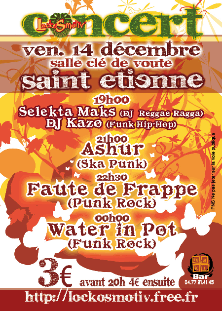 Concert à la Clé d'Voûte le 14 décembre 2007 à Saint-Etienne (42)