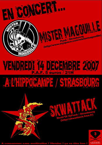 Concert Punk à l'Hippocampe le 14 décembre 2007 à Strasbourg (67)