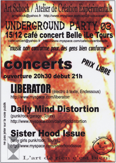 Underground Party #3 le 15 décembre 2007 à Saint-Cyr-sur-Loire (37)