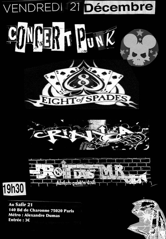 Concert Punk Rock au Saphir 21 le 21 décembre 2007 à Paris (75)