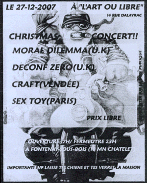 Concert Punk Hardcore le 27 décembre 2007 à Fontenay-sous-Bois (94)