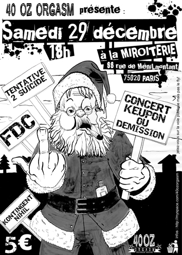 Concert Punk à la Miroiterie le 29 décembre 2007 à Paris (75)