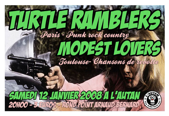 Turtle Ramblers + Modest Lovers à l'Autan le 12 janvier 2008 à Toulouse (31)