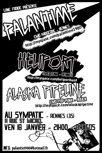 Concert Emo Punk au Sympatic le 18 janvier 2008 à Rennes (35)