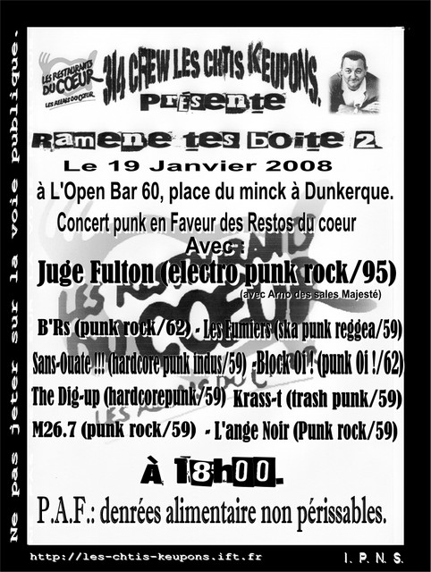 Festival Ramène tes boîtes #2 le 19 janvier 2008 à Dunkerque (59)