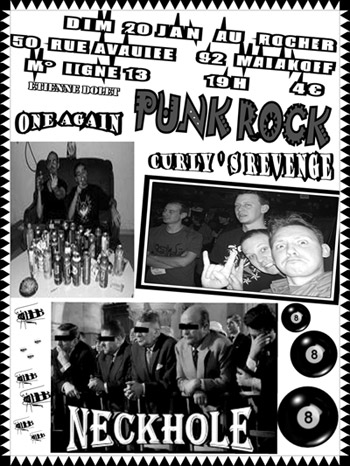 Concert Punk Rock au Rocher le 20 janvier 2008 à Malakoff (92)