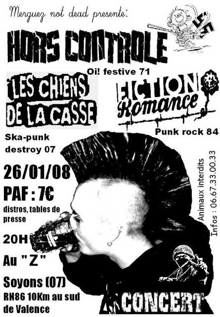 Concert Punk Ska Oï! le 26 janvier 2008 à Soyons (07)