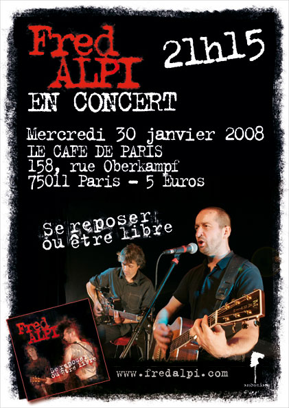 Fred Alpi au Café de Paris le 30 janvier 2008 à Paris (75)