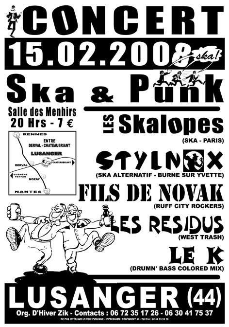 Concert Ska & Punk à la Salle des Menhirs le 15 février 2008 à Lusanger (44)