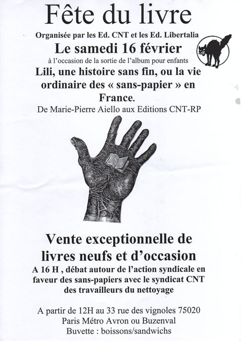 Fête du Livre à la CNT le 16 février 2008 à Paris (75)