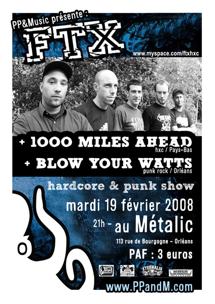 Hardcore & Punk Show au Métalic le 19 février 2008 à Orléans (45)