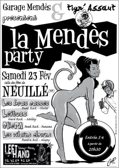 Mendès Party le 23 février 2008 à Neuillé (49)