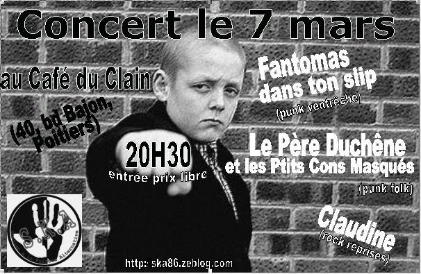 Concert Punk au Café du Clain le 07 mars 2008 à Poitiers (86)