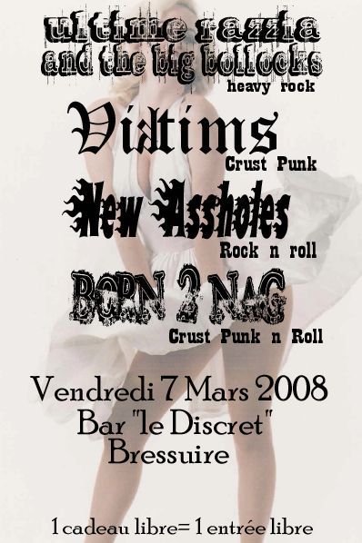 Concert Crust'n'Roll au bar le Discret le 07 mars 2008 à Bressuire (79)