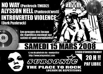 Concert Punk'n'Roll au Subsonic le 15 mars 2008 à Montpellier (34)