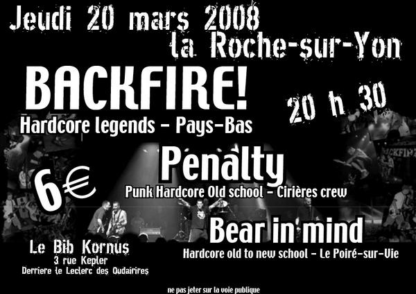 Concert Punk Hardcore au Bib Kornus le 20 mars 2008 à La Roche-sur-Yon (85)