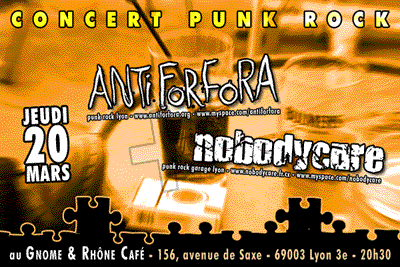 Concert Punk Rock au Gnome & Rhône Café le 20 mars 2008 à Lyon (69)