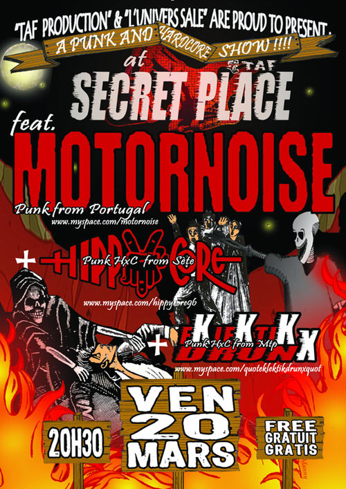 Punk Hardcore Show au Secret Place le 20 mars 2008 à Saint-Jean-de-Vedas (34)
