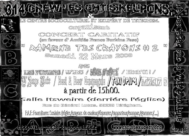 Ramène Tes Crayons #2 le 22 mars 2008 à Téteghem (59)