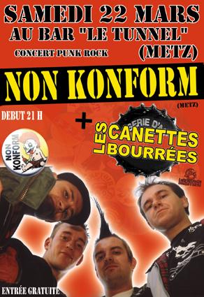 Concert Punk Rock au bar Le Tunnel le 22 mars 2008 à Metz (57)