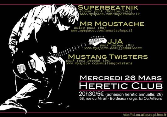 Concert Punk Noise à l'Heretic Club le 26 mars 2008 à Bordeaux (33)