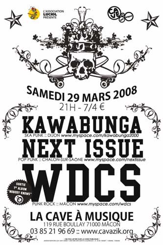Concert Punk à la Cave à Musique le 29 mars 2008 à Mâcon (71)