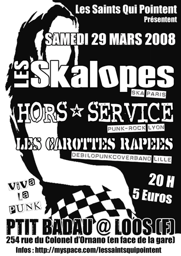 Concert Ska Punk au Petit Badau le 29 mars 2008 à Loos (59)