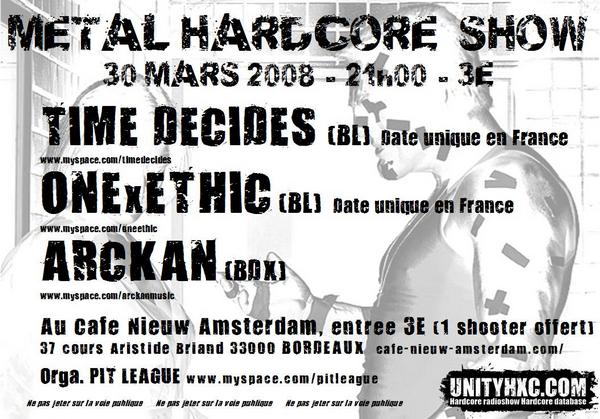 Concert Hardcore au Nieuw Amsterdam le 30 mars 2008 à Bordeaux (33)