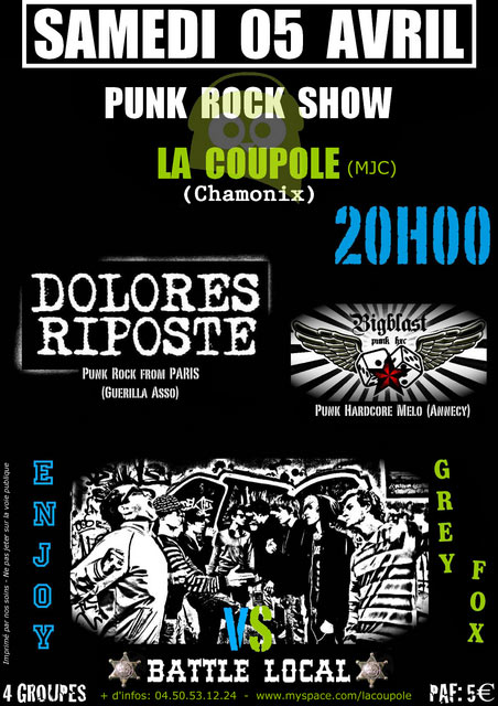 Punk Rock Show à la Coupole le 05 avril 2008 à Chamonix-Mont-Blanc (74)