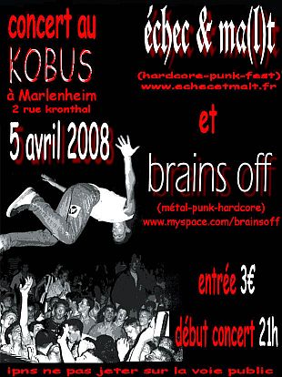 Concert Punk Hardcore au Kobus le 05 avril 2008 à Marlenheim (67)