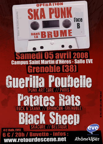 Guerilla Poubelle à la Salle EVE le 05 avril 2008 à Saint-Martin-d'Hères (38)