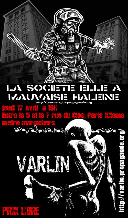 Concert Anarko Punk Chez Ali le 17 avril 2008 à Paris (75)