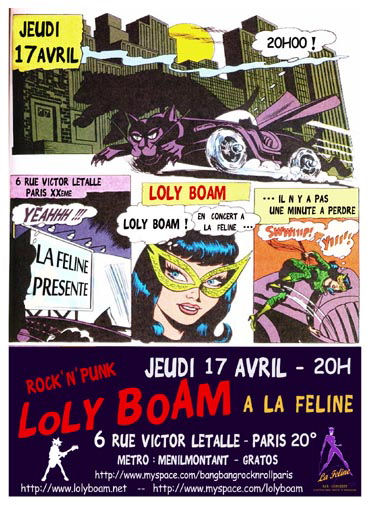 Loly Boam à la Féline le 17 avril 2008 à Paris (75)
