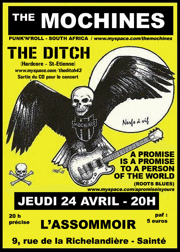Concert Hardcore'n'Roll à l'Assommoir le 24 avril 2008 à Saint-Etienne (42)