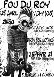 Concert Punk Rock au Fou du Roy le 25 avril 2008 à Vichy (03)
