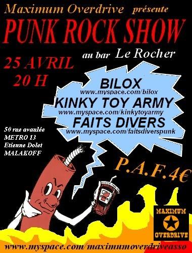 Punk Rock Show au Rocher le 25 avril 2008 à Malakoff (92)
