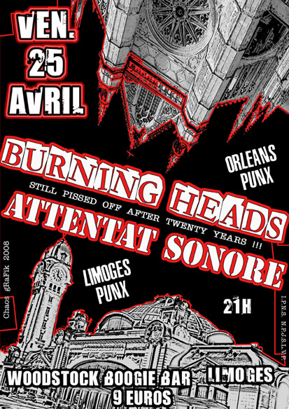 Burning Heads au Woodstock Boogie Bar le 25 avril 2008 à Limoges (87)