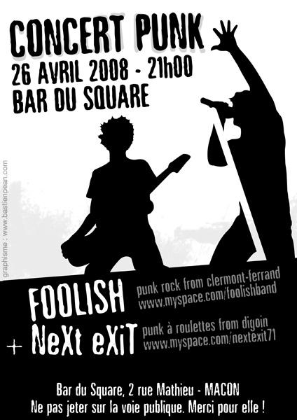 Concert Punk au Bar du Square le 26 avril 2008 à Mâcon (71)