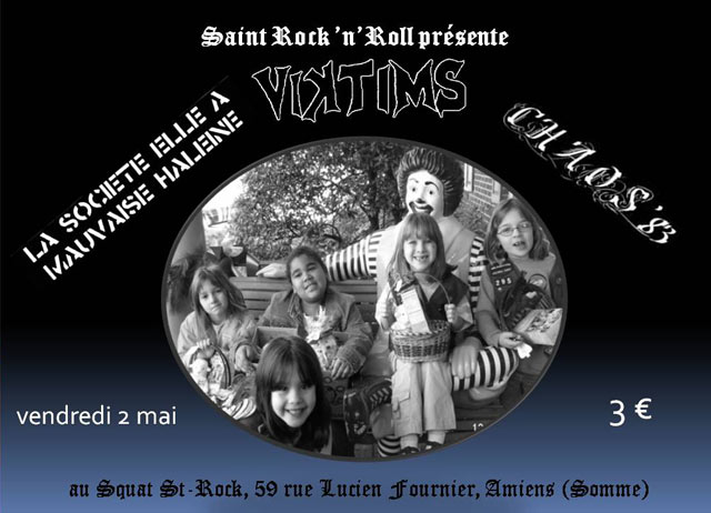 Concert Punk au squat Saint Rock le 02 mai 2008 à Amiens (80)
