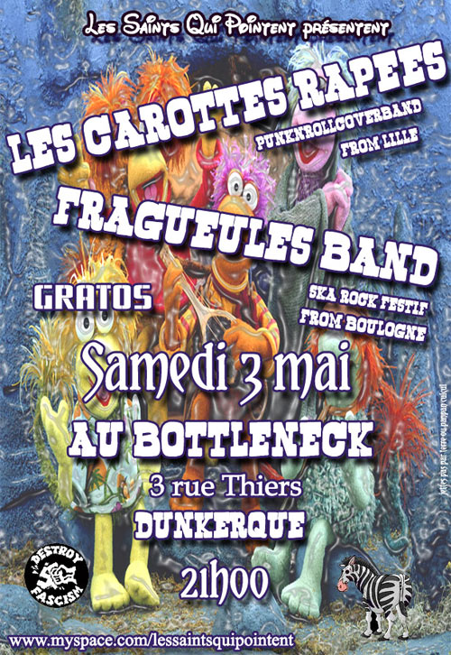 Les Carottes Rapées + Fragueules Band au Bottleneck le 03 mai 2008 à Dunkerque (59)