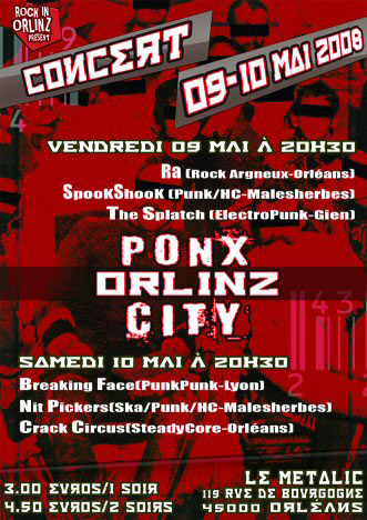 Ponx Orlinz City le 10 mai 2008 à Orléans (45)