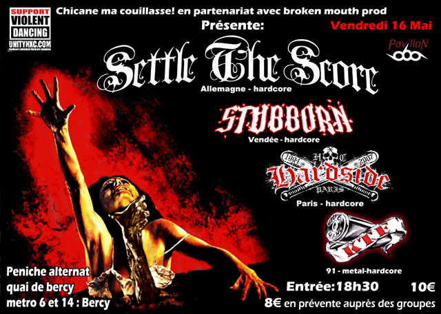 Concert Hardcore à la Péniche Alternat' le 16 mai 2008 à Paris (75)