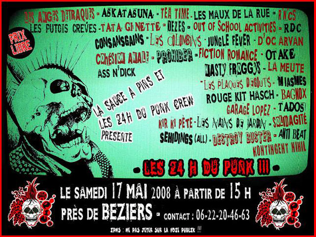 Les 24 heures du Punk le 17 mai 2008 à Béziers (34)