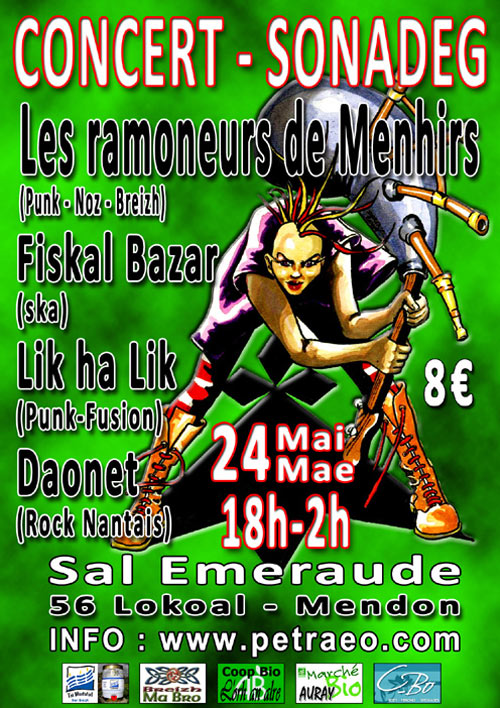 Les Ramoneurs de Menhirs à la Salle Emeraude le 24 mai 2008 à Locoal-Mendon (56)