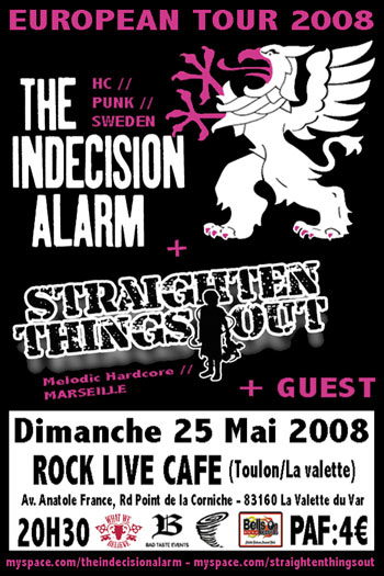 Concert Punk Hardcore au Rock Live Café le 25 mai 2008 à La Valette-du-Var (83)