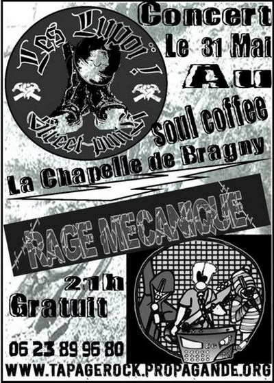 Les Lupoi + Rage Mécanique au Soul Food Coffee le 31 mai 2008 à La Chapelle-de-Bragny (71)